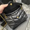 Toppkvalitet LOULOU handväska lyxiga designers väskor äkta läder messenger crossbody kedja axelväska KVINNA nyckelkort Plånbok Handväska Toes MM Svart