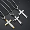 Colliers de pendentif 316l Collier de croix en acier inoxydable pour Jésus pour mâle Collier de vers de la Bible chrétien Hombre Wholesale