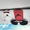 Organizador de carros óculos de sol de couro clipe Visor Mount Fisherner Ticket Glasses Portador multifuncional Acessórios automáticos portáteis