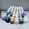 Glass Bowl Pipes Male Joint Colour Funnel Bowls Smoking Thickened colored rose glass pipe