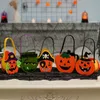 Confezione regalo Zucca di Halloween Sacchetto di caramelle Dolcetto o scherzetto Fantasma Pipistrello Tote s Secchio portatile Confezione tessuta per biscotti 220908