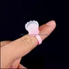 Stand And Racks 100Pcs/Set Eyelash Glue Stand White Tattoo Ink Ring Cup Disposable Permanent Makeup Microblading Pigment Holder Conta Dhpge