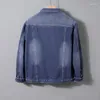 Jackets para hombres McIkkny Invierno de invierno Caliente de mezclilla de vell￳n de vell￳n forrado de jeans casuales para el tama￱o masculino M-5XL Termal