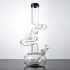 Bangs à bécher uniques 16 pouces Big Bong Ziggy Zong Dab Rigs Tuyaux d'eau en verre Pyrex de 7 mm d'épaisseur Vert clair avec tige descendante diffuse7189809