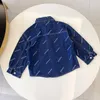 베이비 키즈 셔츠 패션 편지 인쇄 소년 gilrs 캐주얼 재킷 긴 슬리브 티 셔츠 디자이너 유니스폼 의류 4208090