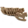 DIY CARTOON Horse Natural Beech Wooden Teether Pacificier Pendant la s￩curit￩ Baby Baby Disting Toys for New-Born Gift