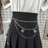 Cinture Personalità versatile Semplice metallo Love Waist Chain Fashion Design Sense Girl Body Silver