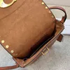 Kvällspåsar axelväska Cobag Designer Vintage Rivets Crossbody Clutch Women Leather Handbag Shopping Flap Wallet 220816