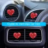 Deodorante per ambienti Bling Labbra rosse Clip di ventilazione a forma di cuore Clip per auto in cristallo Charms Deodoranti per le donne Diffusore di strass Carino De Lulubaby Amjbr