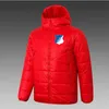 TSG 1899 Hoffenheim Men's Down Hoodie Jacket Winter Loisking Sport Mabet Full Zipper Sports extérieur Sweat-shirt chaud Custom Custom