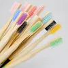 Colorful Natural Bamboo Toothbrush Soft Bristle Travel Portable Eco Friendly Wooden Toothbrushes Dental Oral Care Teeth Whitening JY1220