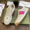 Casual Shoes Shoe Women Sneakers Designer Screener Dirty Leather Suede Black White Begin Red Pink Green Fashion Luxury Brand Printing With