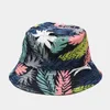 Bérets chapeau pour femmes, seau, motif imprimé feuilles, Hip Hop, plein air, rue, Protection solaire, été Gorros Invierno Mujer