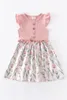 Flickans klänningar Girlymax Summer Dress Baby Girls ärmlösa kläder Mjölk Silk Tutu Kne Längd Ruffles Mermaid Watermelon Floral Suower 220908