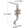 UPS Gold Christmas Decoration Hook Snowflake Santa Elk Christmas Gift Pireplace Sock Metal Hängen