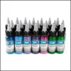 Tattoo Inks 21 Color Tattoo Hine Ink Pure Plant Paint Set 30 Ml Eyebrows Permanent Body Art Painted Drop Delivery 2021 Health Beauty T Dhstb