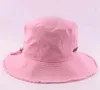 New luxury designer women Summer casquette fedora Metal Logo Wide Brim Hats Le Bob Artichaut Woman Brand Bucket Hats AAA209