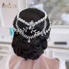 Gioielli per capelli da sposa A480 Ciondolo goccia d'acqua da sposa Fronte strass Testa da sposa Catena Copricapo Copricapo vuoto Sposa Tiara Accessori per la danza T220907