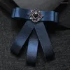 Papillon da uomo fatto a mano cravatta a nastro per le donne moda camicia di cristallo camicetta bowknot studente di scuola ragazzi abbigliamento da lavoro accessori