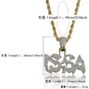 Pendentif Colliers Hip Hop Micro Pavé Zircone Cubique Glacé Bling Or ISSA Pendentifs Collier Pour Hommes Femmes Rappeur Bijoux