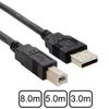 Cavi per computer Chenyang Standard-B Tipo USB a 2.0 Cavo dati maschio per stampante scanner per dischi rigidi con treccia a doppia schermatura nera 8m 5m