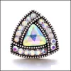 Other Snap Button Jewelry Component Rhinestone Triangle 18Mm Metal Snaps Buttons Fit Bracelet Bangle Noosa N394 Drop Del Dhseller2010 Dhyty