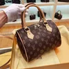 Designers Women Speedy Shoulder Bags Luxury Messenger Travel bag Classic louise Crossbody Flowers Lady vutton Totes viuton handbags 30cm With Gold key lock