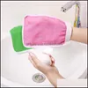 Outils de bain Accessoires Couleur aléatoire Douche Spa Exfoliant Gant de bain double face Gros corps Nettoyage Douches Gants Gommage Goutte Dhnhk