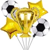 Etkinlik 10pcs Futbol Papa Circle Futbol Dekorasyon Bileziği Futbol Spor Partisi Çocuk Mutlu Yıllar Malzemeleri
