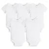 Pagliaccetti 5 PZ/LOTTO Vestiti Del Bambino Nato 2022 Tute Del Corpo di Estate 100% Cotone Bianco Tute Per Bambini Vestiti Della Ragazza Del Ragazzo 0-24 M