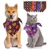 Chien Vêtements Fournitures 2022 Halloween Animaux Chien Bave Serviette Chat Chiot Triangle Écharpe Kitty Décoration Cravate Arc Pet Chiens Collier