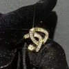 Boucles d'oreilles en diamant complètes pour femmes designers lettres doubles boucles d'oreille de luxe Jewerlry