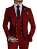 Anpassa Tuxedo One Button Handsome Peak Lapel Groom Tuxedos Men Suits Wedding/Prom/Dinner Man Blazer Jacket Pants Tie Vest W1168