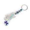 Ключевые кольца L Eight Eye Caychain Blue Turkish Glass Amet очарователь