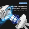 Electric Fans Cartoon UFO Portable Bladeless Safety Baby Stroller Fan USB Rechargeable Silent Outdoor Mini Handheld Small Folding Fan for Home T220907