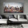 Cavans Painting Abstract City Landscape Modern Posters and Prints Wall Graffiti Art Picture for Living Room Home Decor Cuadros NO FRAME