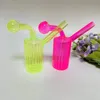 Accessoires pour fumeurs en gros protable coloré mini peinture verre plate-forme pétrolière bong tuyau d'eau Ash Catcher Hookah