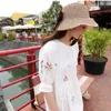 Ladies bow split straw hat ponytail foldable summer sun female fashion elegant and gorgeous