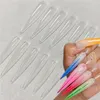 False Nails 3XL Long Stiletto Acrylic Press On Fake Tips Clear Artificial Full Cover Finger Sculpted Nail Manicure Tools 220908