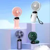 Elektriska fläktar 10000mAh Portable Hand Held Fan Office Desktop Multifunktionell vikning Trådlös Small Electric Fan Neck Lanyard Camping Sport T220907