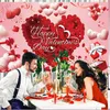 زخرفة الحفلات Vantine Bacground لافتة الحب القلب سعيد عيد الحب ديكور للمنزل 2022 عشاق مفاجأة الوردة
