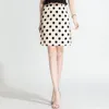 Skirts Women Fashion High Waisted Dot Bodycon Short Skirt 2022 Summer Female Elegant Slim Casual Work Pencil