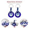 Anéis -chave L Charms de chaveiro de olho maligno azul turco Good Luck Glass Lucky AMET Protection Carro Ornament Drop entrega 20 yydhome amyzk