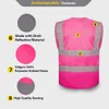 Другое защитное оборудование L Safety Vest с отражающей полосой Высокая видимость карманы на молнии работы работа ANSI Clas Bdesybag Amvzx