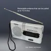 AM/FM Dual Band Radiomottagare Telescopic Antenna Portable Mini Radio Player f￶r ￤ldre inbyggd h￶gtalare 3,5 mm h￶rlurar Jack