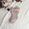 Fashion Ins Spanische Kinder Socken süße Bogen Baby Weihnachtssocken extra dicke Wollsocksingmädchen Kleinkind Knie Socken Vollmond Strickstrümpfe S2152