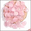 Stone Natural Pink Crystal Rose Quartz Stone Ornaments Carved 20x8mm Heart Craft Chakra Reiki Healing Mineral Tumbled GE DHSELLER2010 DHHCN