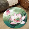Dywany 3D Flower Okrągły dywan do salonu salon dywanika sypialnia dywanika dywana mata podłogowa bez poślizgu Tapete para sala dekoracja domu