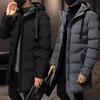 Männer Jacken Winter Plus Lange Warme Dicke Kapuze Parkas Jacke Mantel Herbst Outwear Outfits Klassische Winddicht Tasche Parka 220908