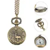 Pocket Watches 1pc Vintage Elk Watch Dålig All-Match Hanging